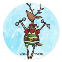 merry fitness reindeer stickers by cfkaatje merry fitness reindeer stickers