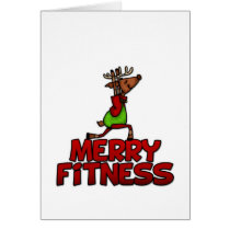 Merry Fitness - Yoga Reindeer Half Warrior Posture cards