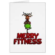 Merry Fitness - Yoga - Reindeer in Tree Posture cards
