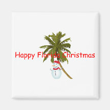 Merry Florida Christmas Fridge Magnets