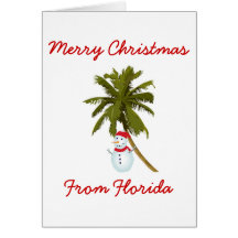 Merry Florida Christmas Greeting Card