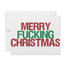 Merry Fucking Christmas invitations by worldsfair Merry Fucking Christmas invitations