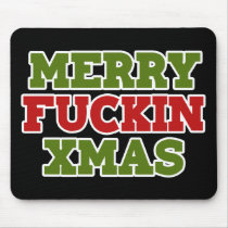 Merry Fucking Xmas wackiest best seller mousepads by BoogieMonst Merry Fucking Xmas wackiest best seller mousepads