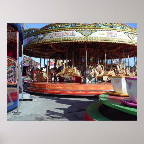 Merry-go-round At The Fair Poster print