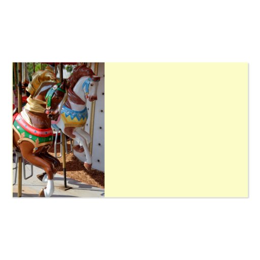 Merry-Go-Round Horses Business Card Templates (front side)