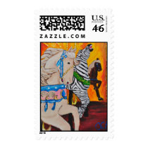 Merry Go Round Postage Stamp