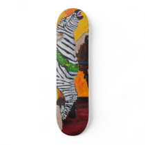 Merry Go Round Zebra Skateboard