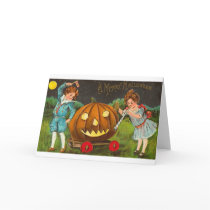 Merry Halloween Boy and Girl cards