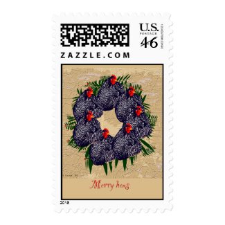 Merry Hens holiday stamps stamp