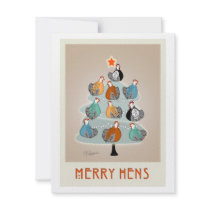 Merry Hens tree invitation