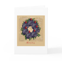 Merry hens Wreath Card