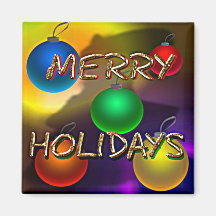 Merry holidays magnet