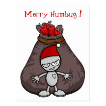 Merry HumBug Christmas Postcard