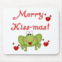 Merry Kiss-Mas Tshirts and Gifts mousepads by christmasshop Merry Kiss-Mas Tshirts and Gifts mousepads