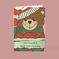 Merry Little Christmas Bear cards