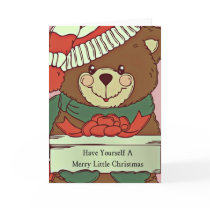 Merry Little Christmas Bear Greeting Cards
