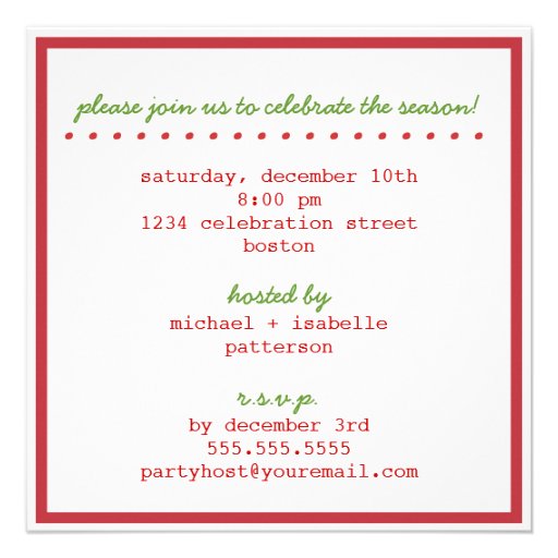 Merry Little Christmas Cocktail Party Invitation