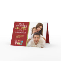 ...Merry Little Christmas Holiday Card (red)