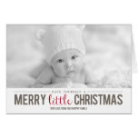 Merry Little Christmas Holiday Photo Card cards