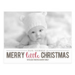 Merry Little Christmas Holiday Photo Card postcards