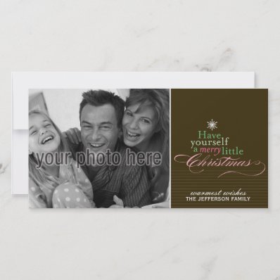 Merry Little Christmas Photo Card