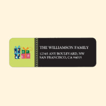 Merry Little Christmas Return Address (black) labels