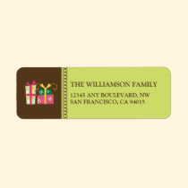 Merry Little Christmas Return Address (lime) labels