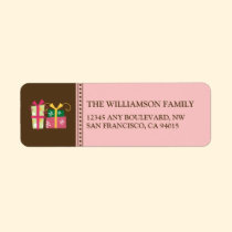 Merry Little Christmas Return Address (pink) labels