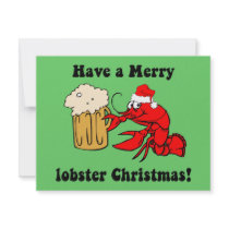 Merry lobster Christmas invitations by barbecueboutique Merry lobster Christmas invitations