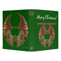 Merry Mandelbrot Christmas Wreath Binder by C00L_AC Merry Mandelbrot Christmas Wreath Binder