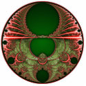 Merry Mandelbrot Christmas Wreath Ornament photo sculptures by C00L_AC Merry Mandelbrot Christmas Wreath Ornament photo sculptures