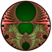 Merry Mandelbrot Christmas Wreath Ornament photo sculptures