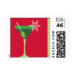 Merry Martini Postage Stamp