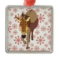 Merry Moses Snowflake Red Christmas Ornament
