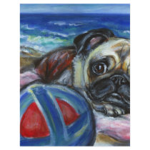 Merry Pug at the beach Custom Flyer