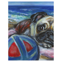 Merry Pug at the beach letterhead by zadajeanne Merry Pug at the beach letterhead