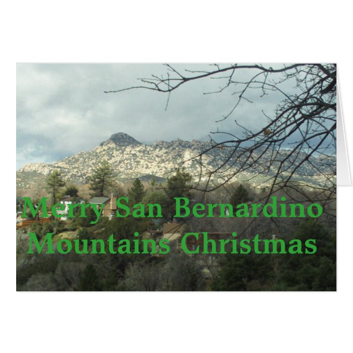 Merry San Bernardino Mountains Christmas Greeting Card
