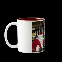 Merry Santa Slot Player Christmas Two Tone Mug by vegasdusoleil Merry Santa Slot Player Christmas Two Tone Mug