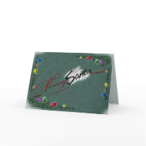 "Merry SANTAmas" greeting card