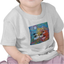 Merry Sheep In The Flowers T-shirts