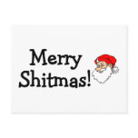 Merry Shitmas Santa postcards