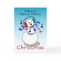 Merry Singing Snowman cards