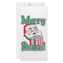 Merry Sixmas! Santa Loves A Six Pack! photo cards by divebargraphics Merry Sixmas! Santa Loves A Six Pack! photo cards