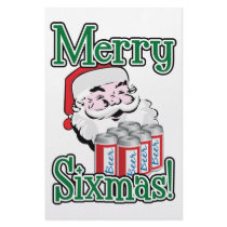 Merry Sixmas! Santa Loves A Six Pack! stationery by divebargraphics Merry Sixmas! Santa Loves A Six Pack! stationery