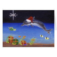 Merry Splashy Christmas Greeting Cards
