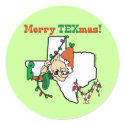 Merry Texmas Christmas Stickers