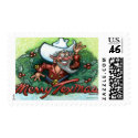 Merry Texmas postage by FunGraphix Merry Texmas postage