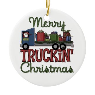 Merry Truckin Christmas Ornament