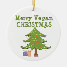 Merry Vegan Christmas Christmas Tree Ornaments