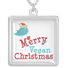 Merry Vegan Christmas necklace